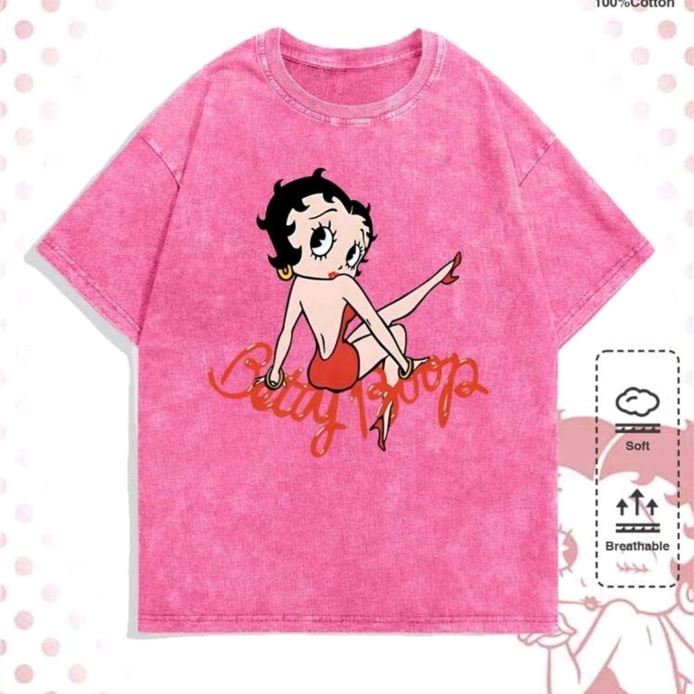 SHEIN BETTY BOOP GRAPHIC TEE SZ L XL 1X
